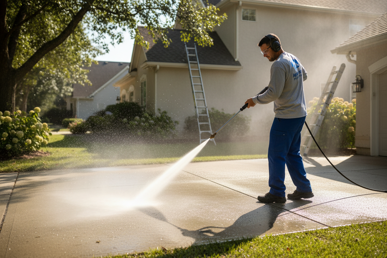Exterior House Pressure Washing